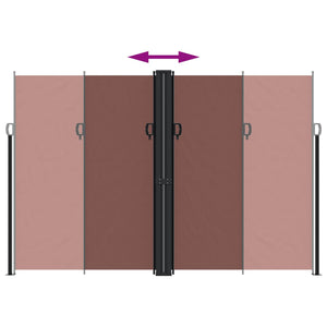 Tenda da Sole Laterale Retrattile Marrone 220x1200 cm 4004869