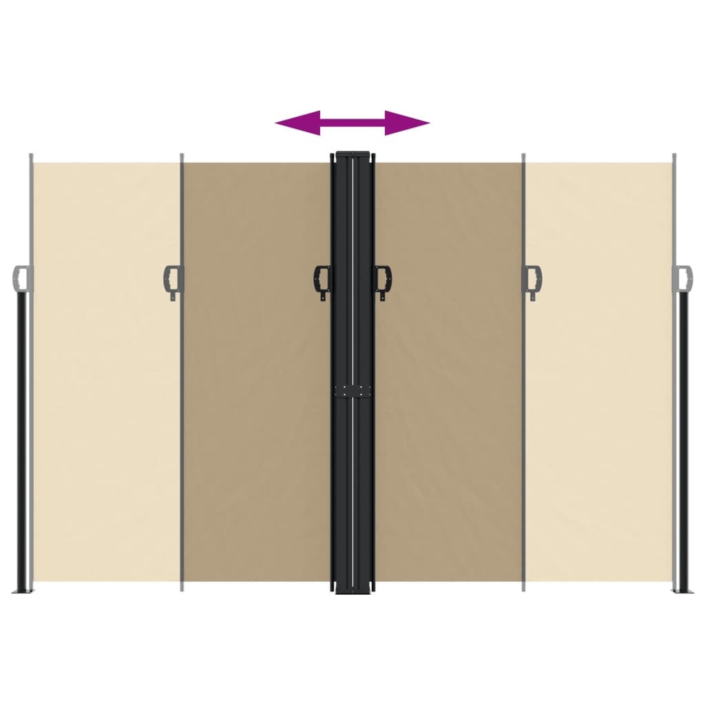 Tenda da Sole Laterale Retrattile Beige 220x1200 cm 4004870