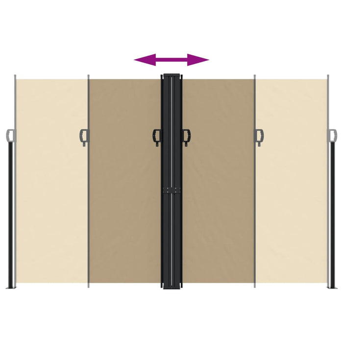 Tenda da Sole Laterale Retrattile Beige 220x1200 cm 4004870