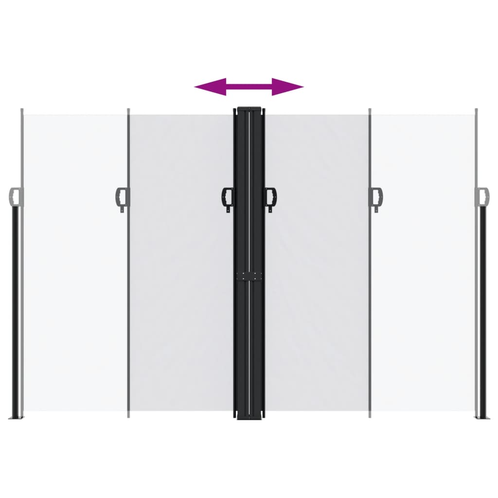 Tenda da Sole Laterale Retrattile Bianca 220x1200 cm 4004871