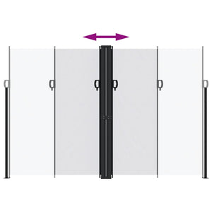 Tenda da Sole Laterale Retrattile Bianca 220x1200 cm 4004871