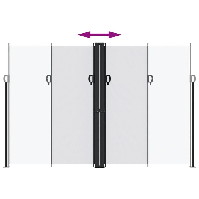 Tenda da Sole Laterale Retrattile Bianca 220x1200 cm 4004871