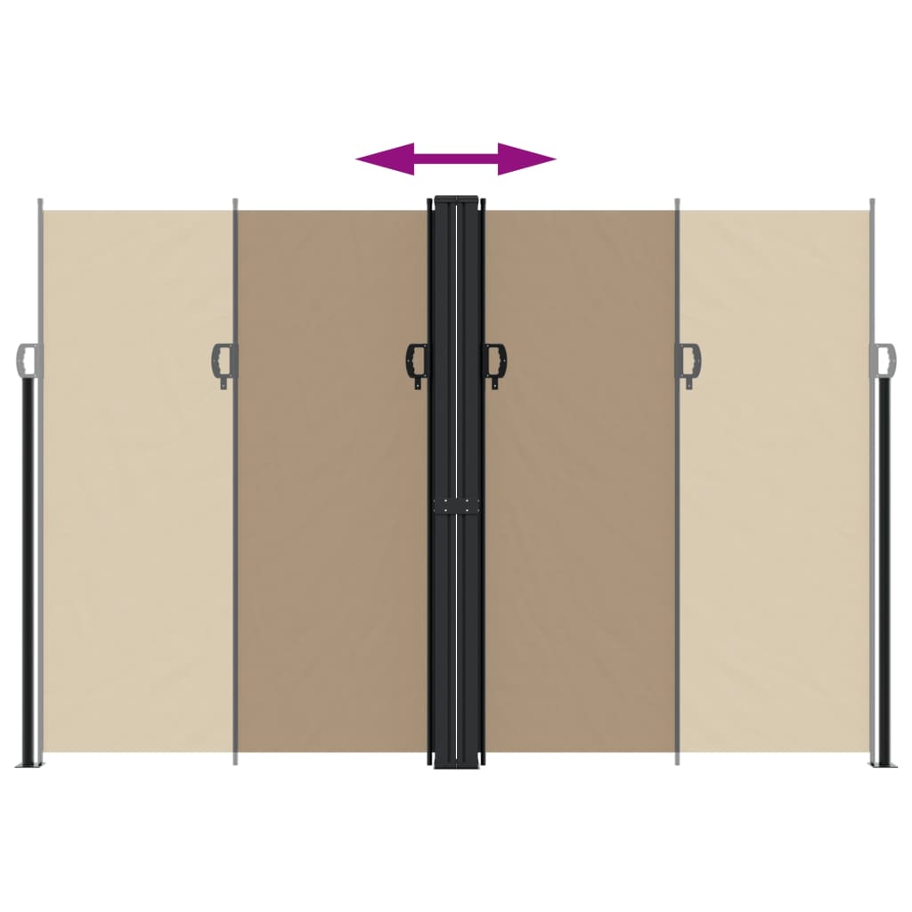 Tenda da Sole Laterale Retrattile Tortora 220x1200 cm 4004874