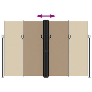 Tenda da Sole Laterale Retrattile Tortora 220x1200 cm 4004874