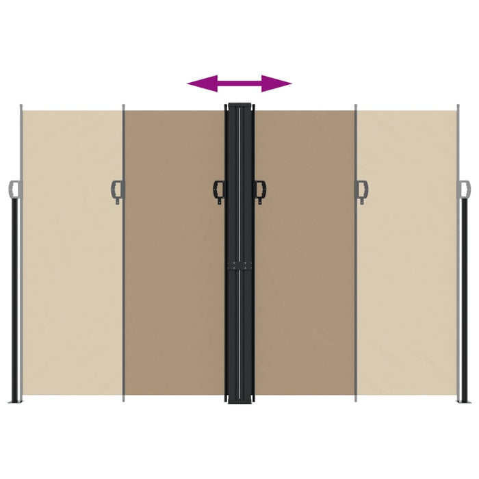 Tenda da Sole Laterale Retrattile Tortora 220x1200 cm 4004874