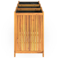 Fioriera Giardino con Rivestimento 150x50x75 cm Massello Acacia 366446