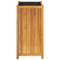 Fioriera Giardino con Rivestimento 50x50x100 cm Massello Acacia 366447