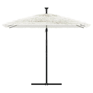 Ombrellone Giardino con Palo in Acciaio Bianco 269x269x235 cm
