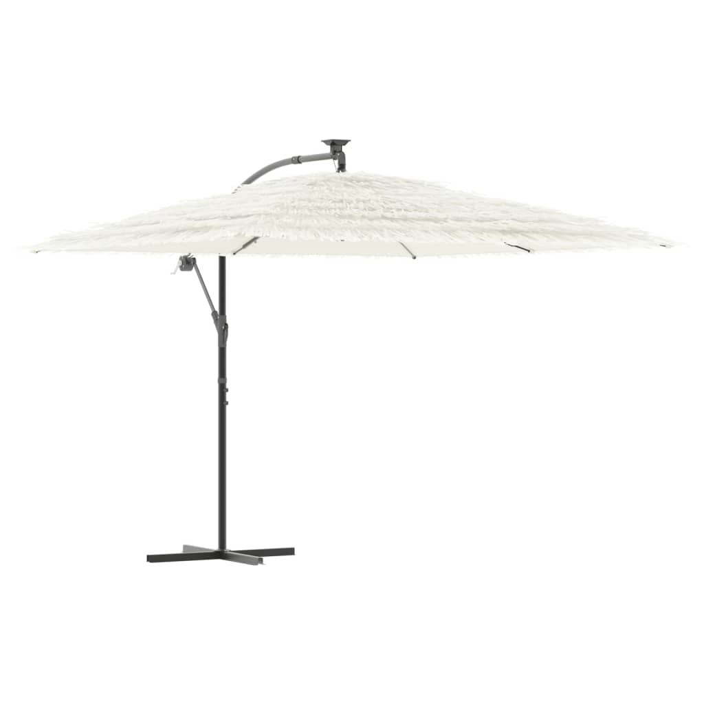 vidaXL Ombrellone Giardino con Palo in Acciaio Bianco 290x290x238 cm