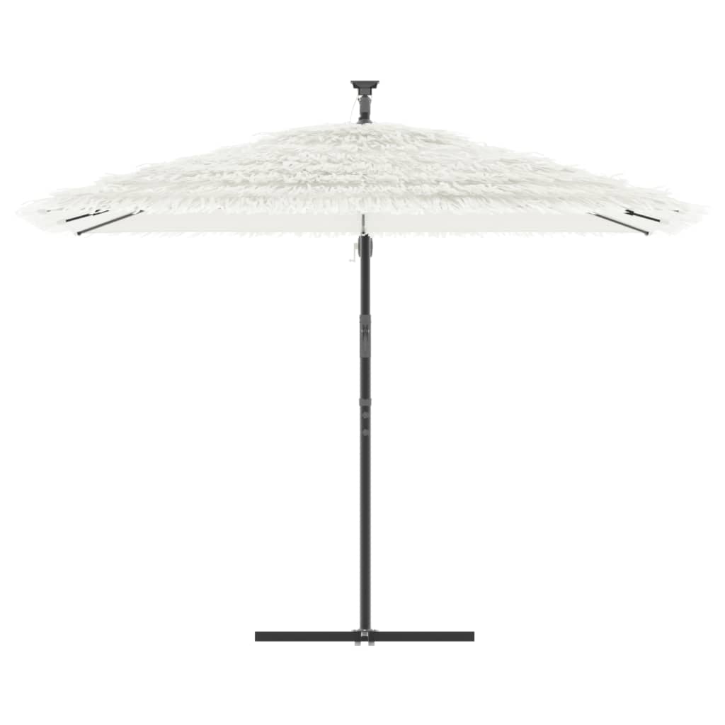 Ombrellone Giardino con Palo in Acciaio Bianco 290x290x238 cm 4005085