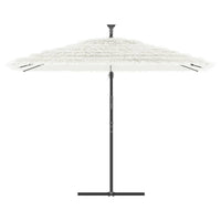 vidaXL Ombrellone Giardino con Palo in Acciaio Bianco 290x290x238 cm