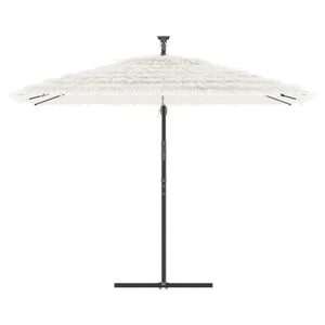 vidaXL Ombrellone Giardino con Palo in Acciaio Bianco 290x290x238 cm
