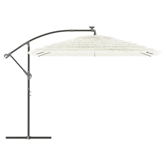 Ombrellone Giardino con Palo in Acciaio Bianco 290x290x238 cm 4005085