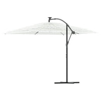 vidaXL Ombrellone Giardino con Palo in Acciaio Bianco 290x290x238 cm