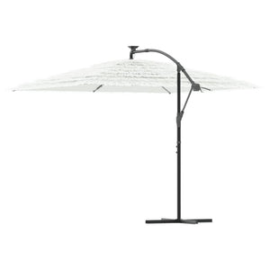 vidaXL Ombrellone Giardino con Palo in Acciaio Bianco 290x290x238 cm