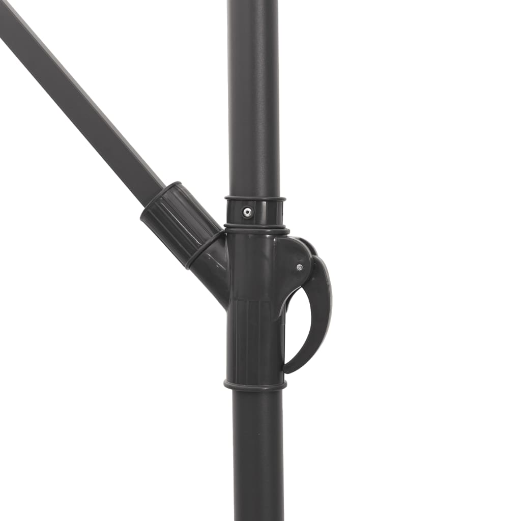 vidaXL Ombrellone Giardino con Palo in Acciaio Bianco 290x290x238 cm