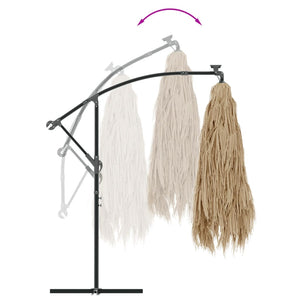 Ombrellone Giardino LED e Palo in Acciaio Marrone 290x290x238cm 4005088