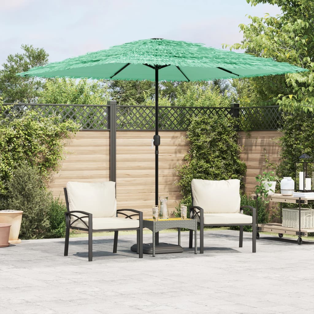 vidaXL Ombrellone Giardino con Palo in Acciaio Verde 248x248x248 cm