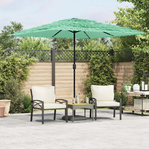 vidaXL Ombrellone Giardino con Palo in Acciaio Verde 248x248x248 cm