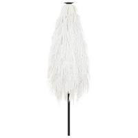 Ombrellone Giardino con Palo in Acciaio Bianco 223x223x213 cm 4005100