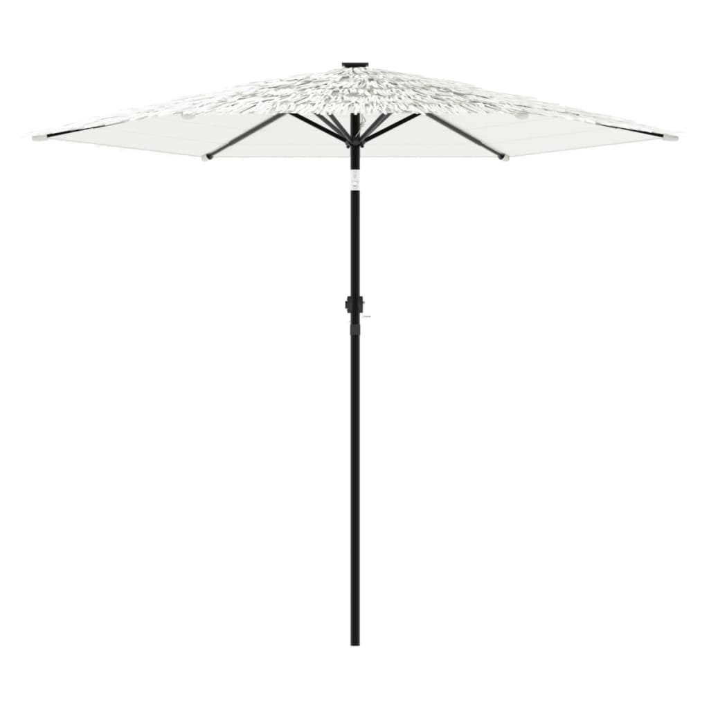 Ombrellone Giardino con Palo in Acciaio Bianco 268x268x226 cm