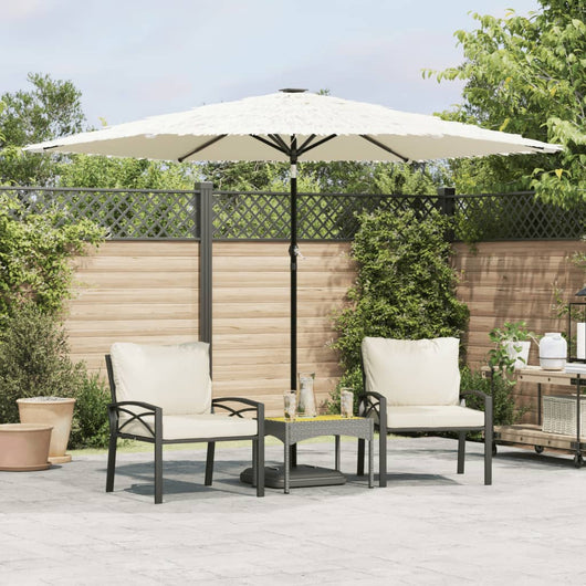 vidaXL Ombrellone Giardino con Palo in Acciaio Bianco 288x288x225 cm