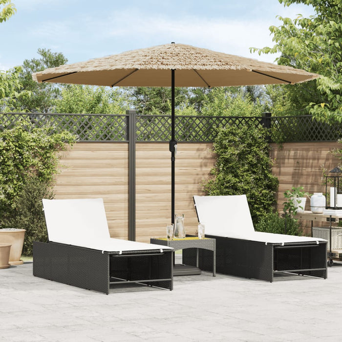 Ombrellone Giardino con Palo in Acciaio Marrone 324x324x247 cm 4005109