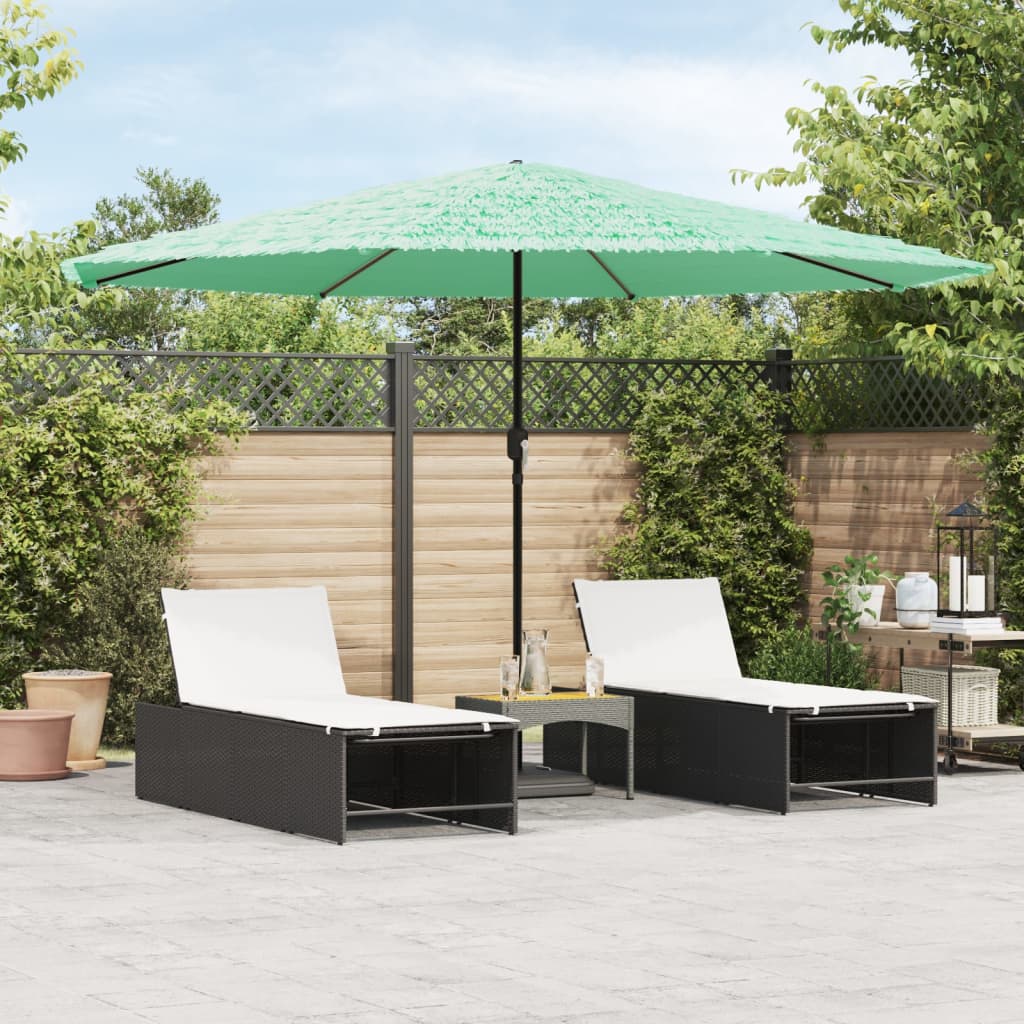 vidaXL Ombrellone Giardino con Palo in Acciaio Verde 388x388x248 cm