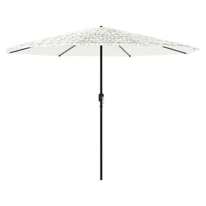 vidaXL Ombrellone Giardino con Palo in Acciaio Bianco 388x388x248 cm