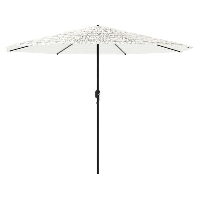vidaXL Ombrellone Giardino con Palo in Acciaio Bianco 388x388x248 cm