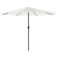 vidaXL Ombrellone Giardino con Palo in Acciaio Bianco 388x388x248 cm
