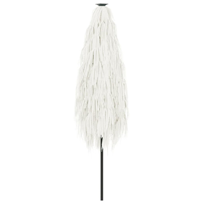 vidaXL Ombrellone Giardino con Palo in Acciaio Bianco 388x388x248 cm