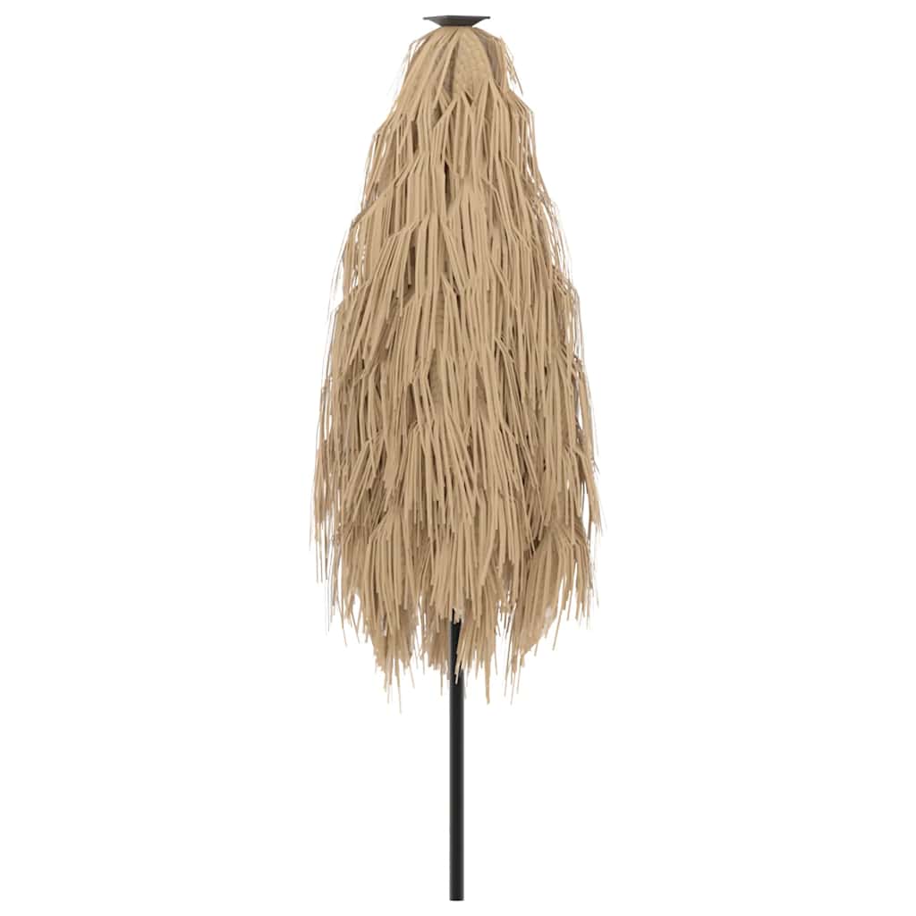 Ombrellone Giardino LED e Palo in Acciaio Marrone 223x223x213cm 4005119