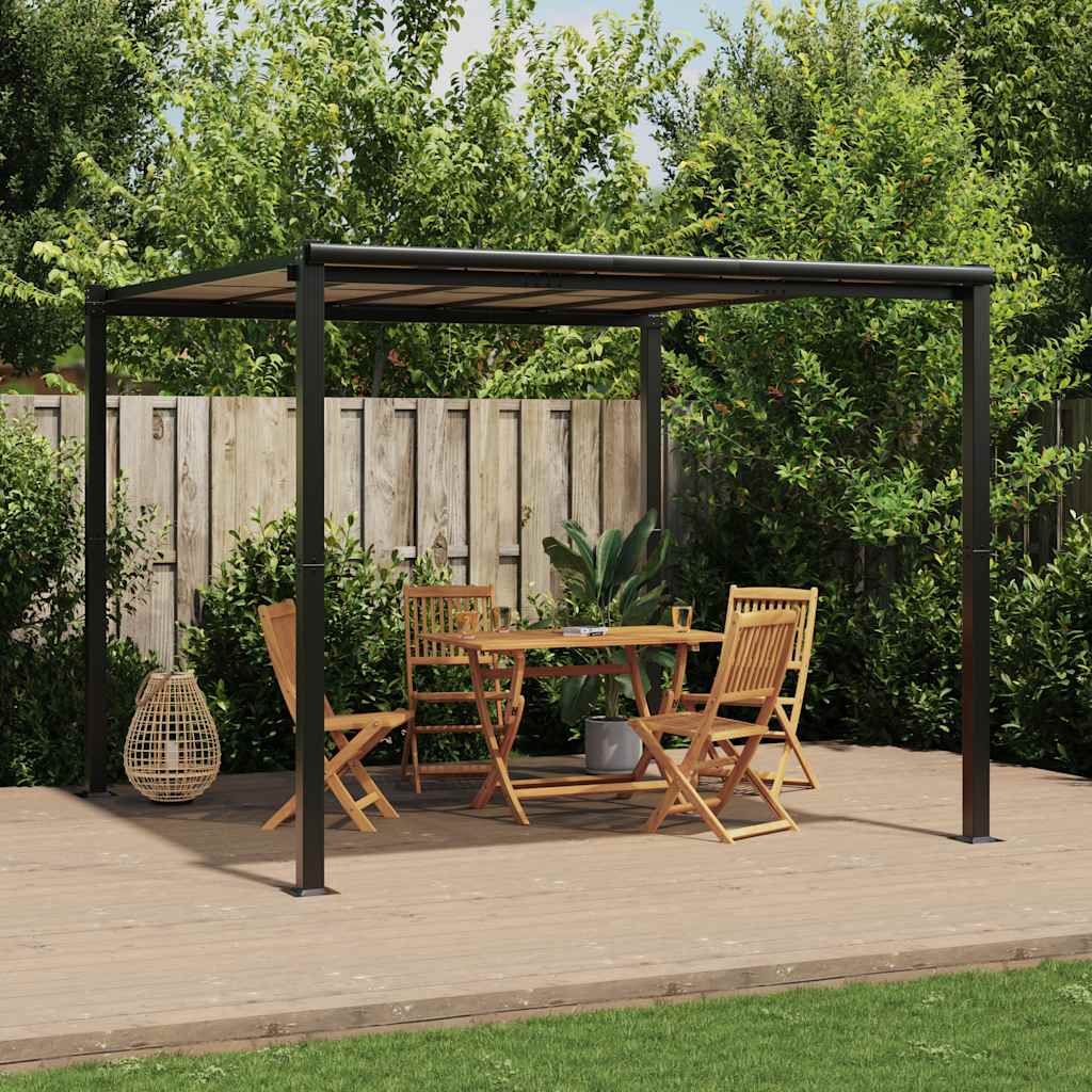 Gazebo da Giardino Antracite 3x3 m in Alluminio 3217060