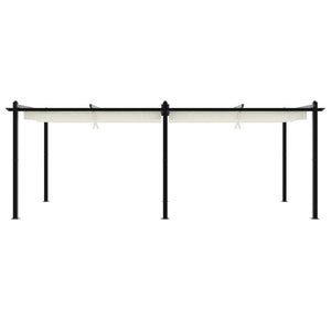 Gazebo da Giardino con Tetto Retrattile Crema 3x6m in Alluminio 3217061