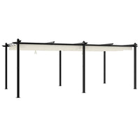 Gazebo da Giardino con Tetto Retrattile Crema 3x6m in Alluminio 3217061