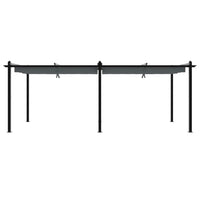 Gazebo Giardino con Tetto Retrattile Antracite 3x6 m Alluminio 3217062