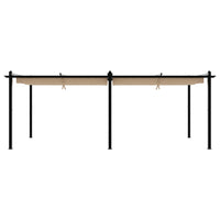 Gazebo da Giardino con Tetto Retrattile Tortora 3x6 m Alluminio