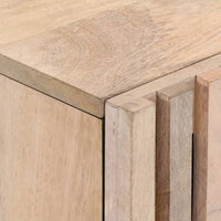 vidaXL Comodino 40x34x46 cm in Legno Massello di Mango Sbiancato