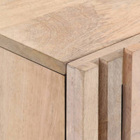 vidaXL Comodini 2pz 40x34x46 cm in Legno Massello di Mango Sbiancato