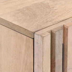 vidaXL Comodini 2pz 40x34x46 cm in Legno Massello di Mango Sbiancato