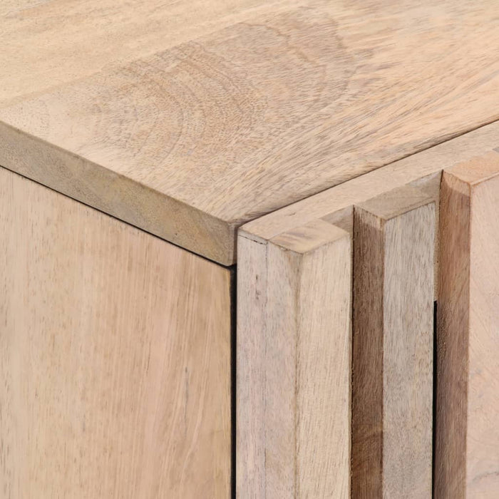 Comodini 2pz 40x34x46 cm in Legno Massello di Mango Sbiancato 377423