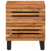 Comodino-Tavolino da notte 40x34x46 cm in Legno Massello di Acacia 506300