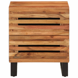 Comodino-Tavolino da notte 40x34x46 cm in Legno Massello di Acacia 506300