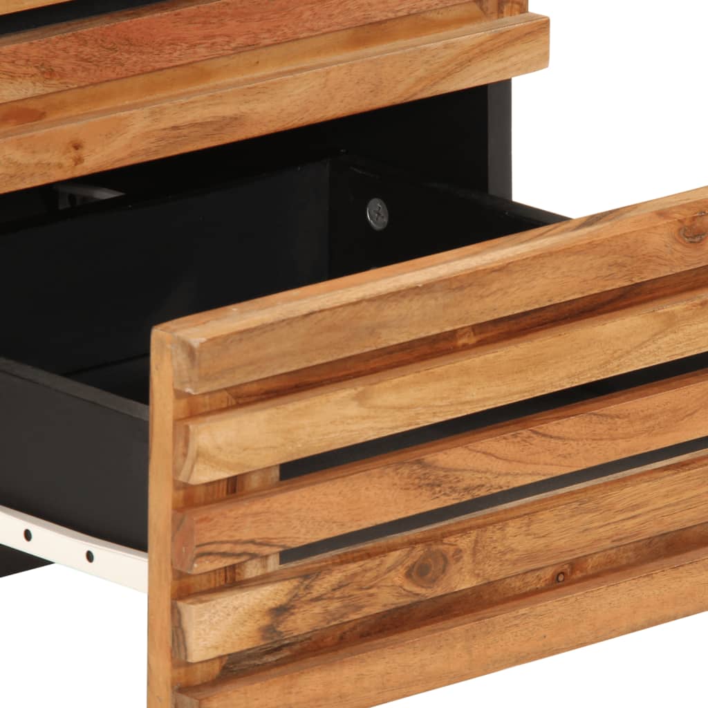 Comodino-Tavolino da notte 40x34x46 cm in Legno Massello di Acacia 506300