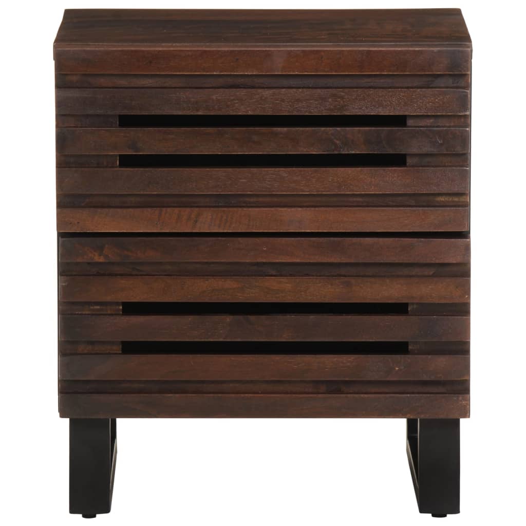 Comodino-Tavolino da notte 40x34x46 cm in Legno Massello di Mango 983566