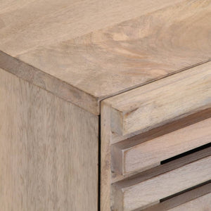 Comodini 2pz 40x34x46 cm in Legno Massello di Mango Sbiancato 377433