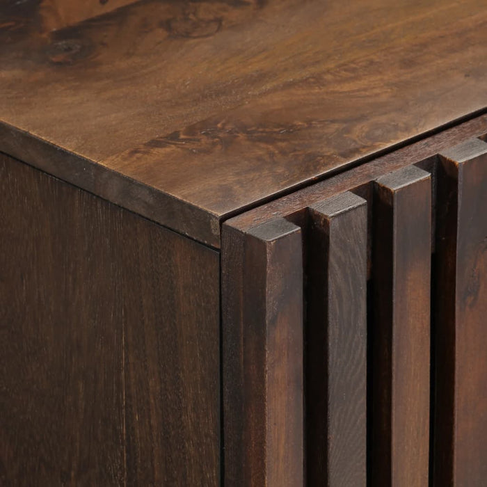 vidaXL Mobile Porta TV Marrone e Nero 105x34x46 cm in Legno di Mango