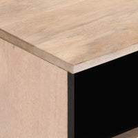 Mobile Porta TV-Mobile per TV-Credenza TV Bianco 70x34x46 cm in Legno Massello di Mango