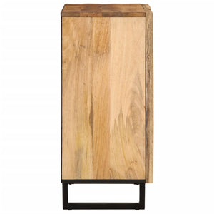 Credenza 60x34x75 cm in Legno Massello di Mango Grezzo 377446